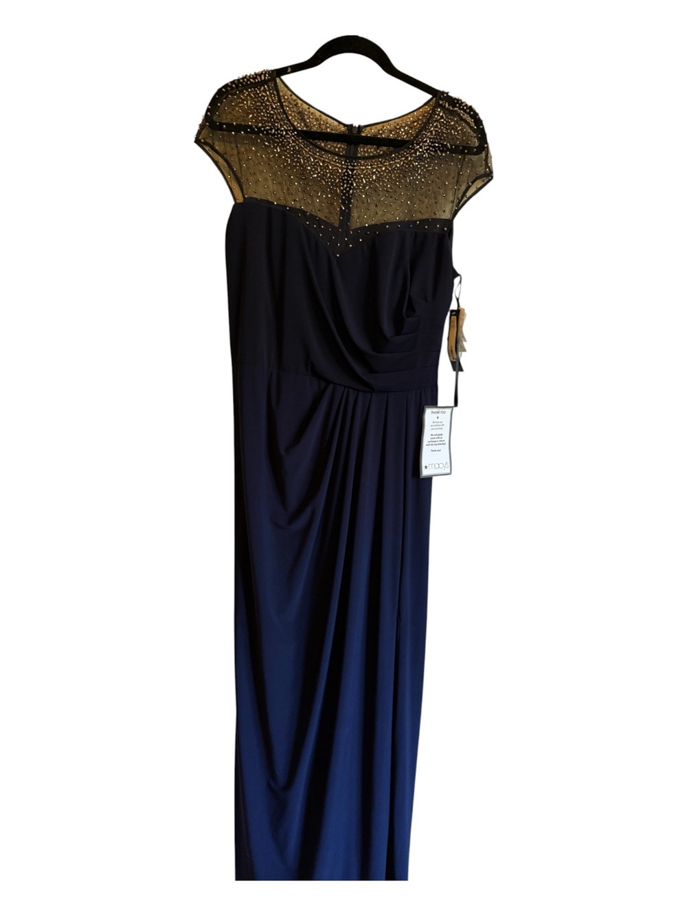 Xcape formal Embellished Navy Evening Gown NWT